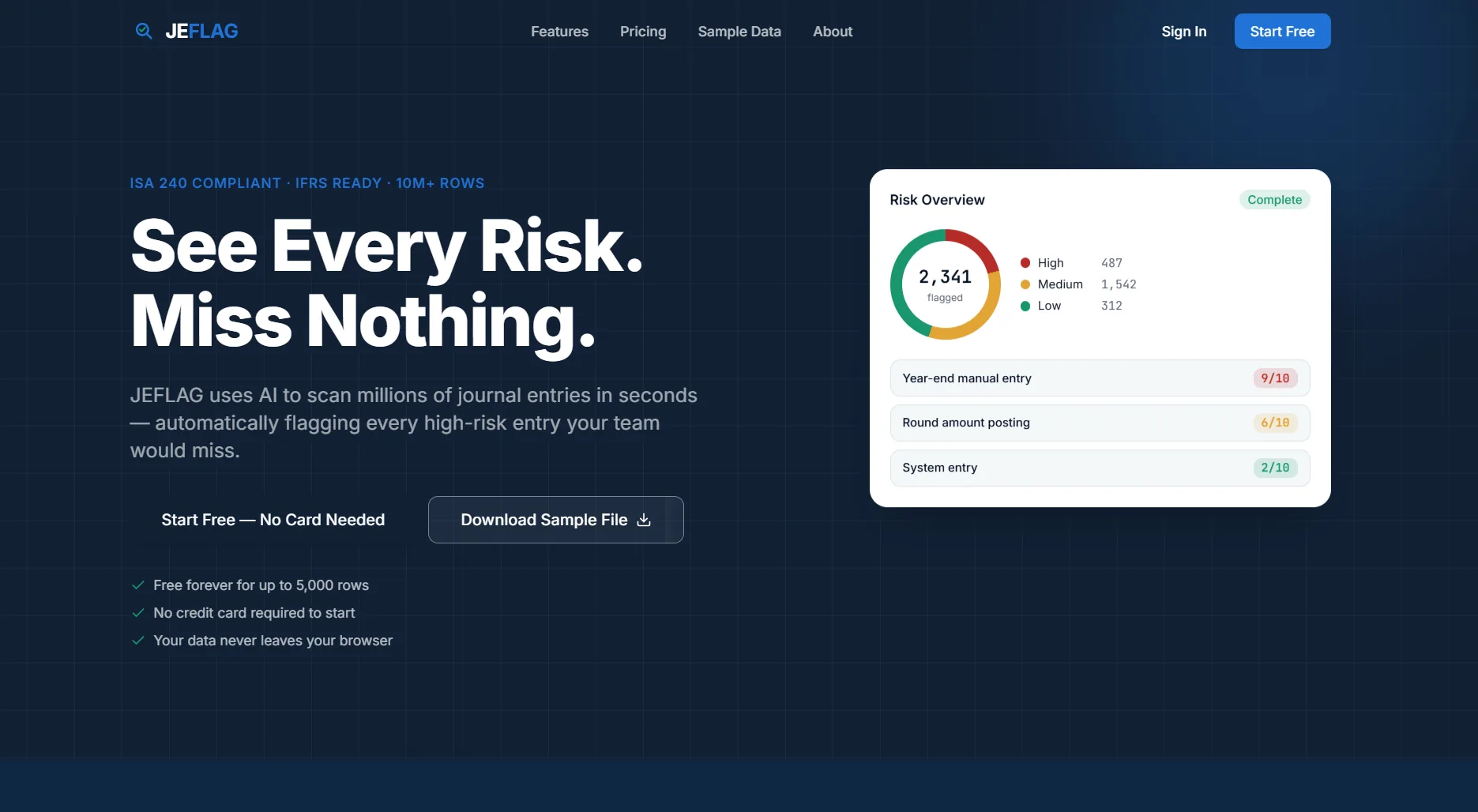 JEFlag — Audit SaaS — website screenshot